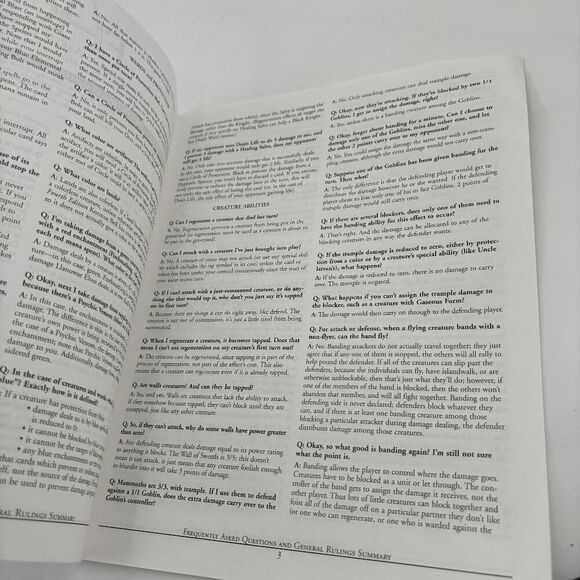 Magic the Gathering FAQ & General Rulings Summary for Fourth Edition Rules WOTC - Picture 3 of 4